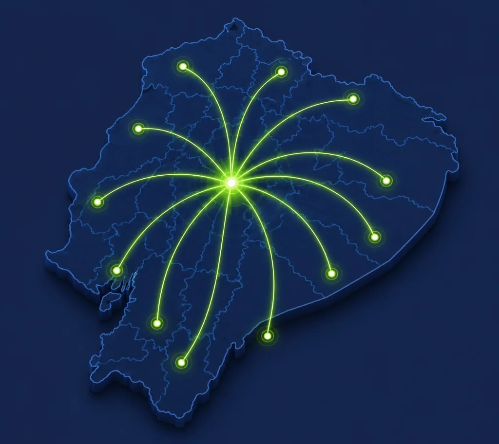 Mapa de Cobertura Nacional Ecuador DiserinEC